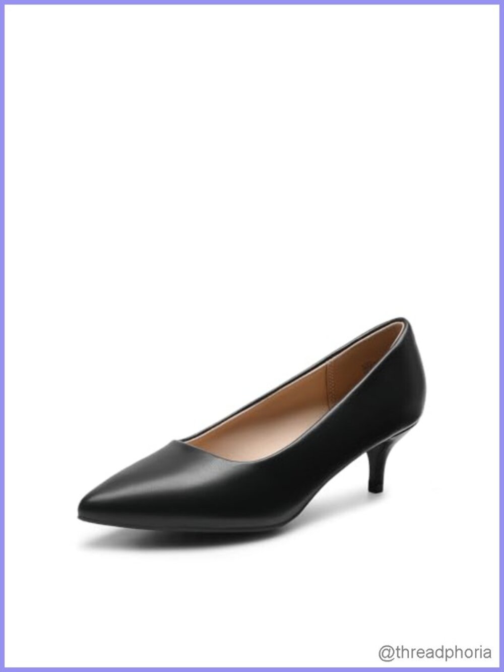 Women's Pointed Toe Kitten Heel PU Pumps - Comfortable Party Work Shoes